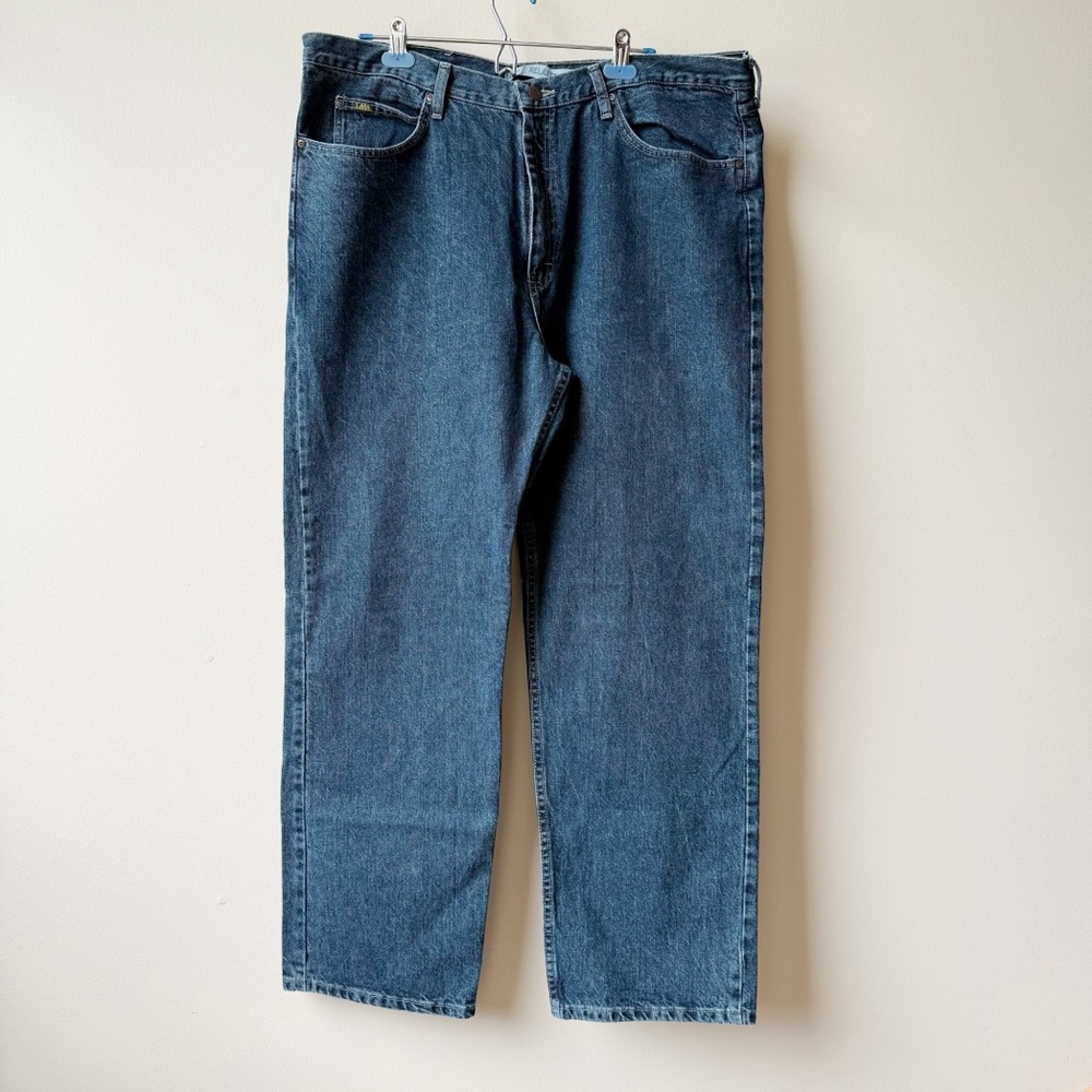Lee Relaxed Fit Dark Wash Denim Jeans Men Size 42X32 Cotton